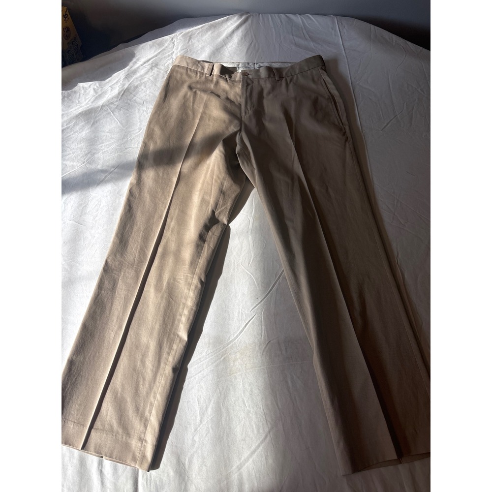 Alex Cannon‎ Chino Trousers Mens 34x32Tan Khaki t Cotton Twill Straight